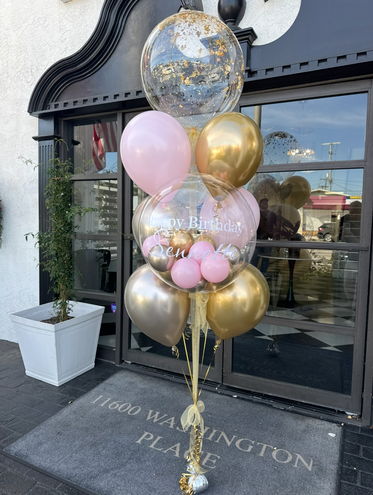 Luxury Helium Balloon Bouquet. Personal inscription