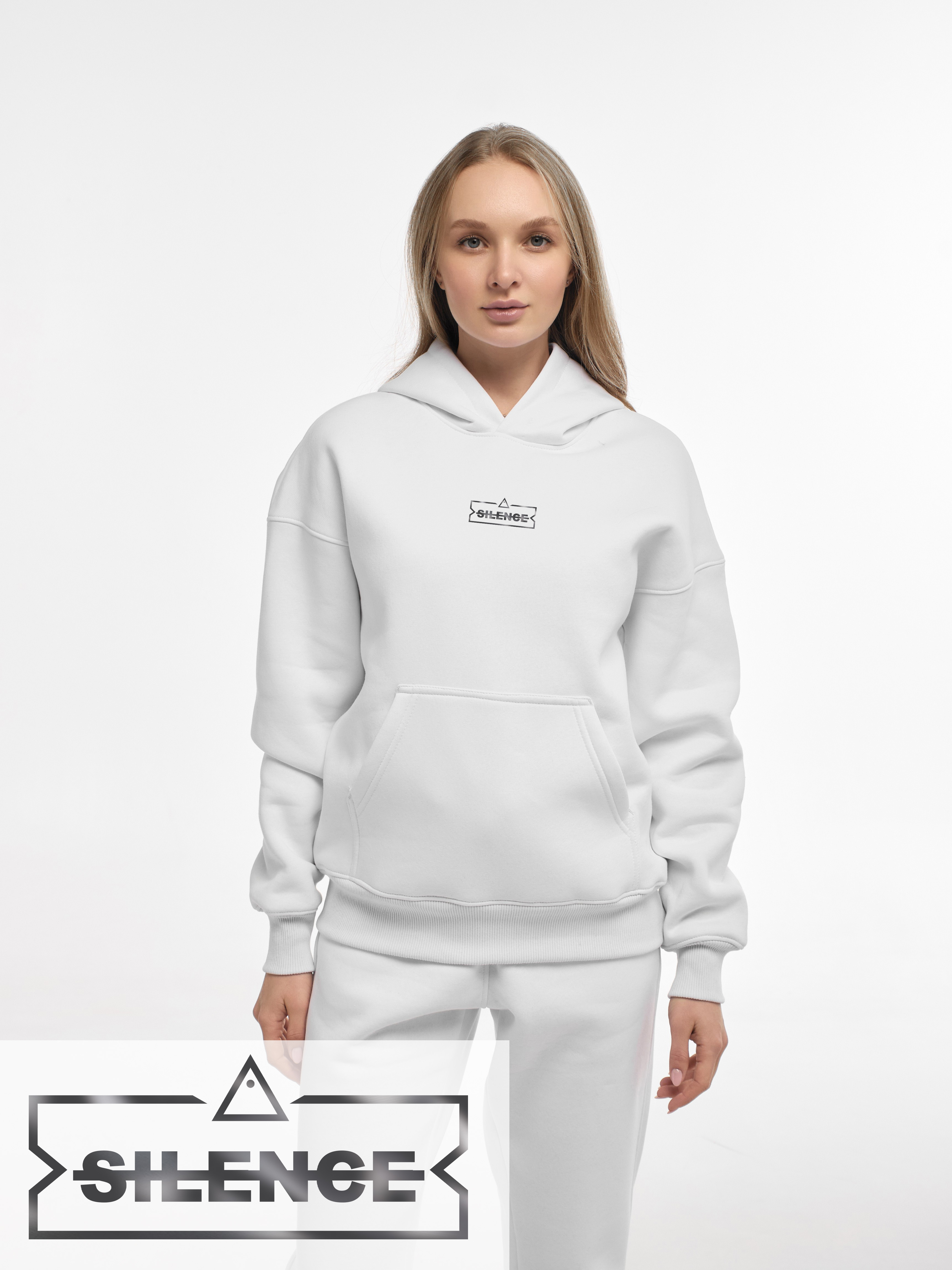 HOODIE "ANTI-SILENCE" | POCKET | WHITE EMOTION | XH1