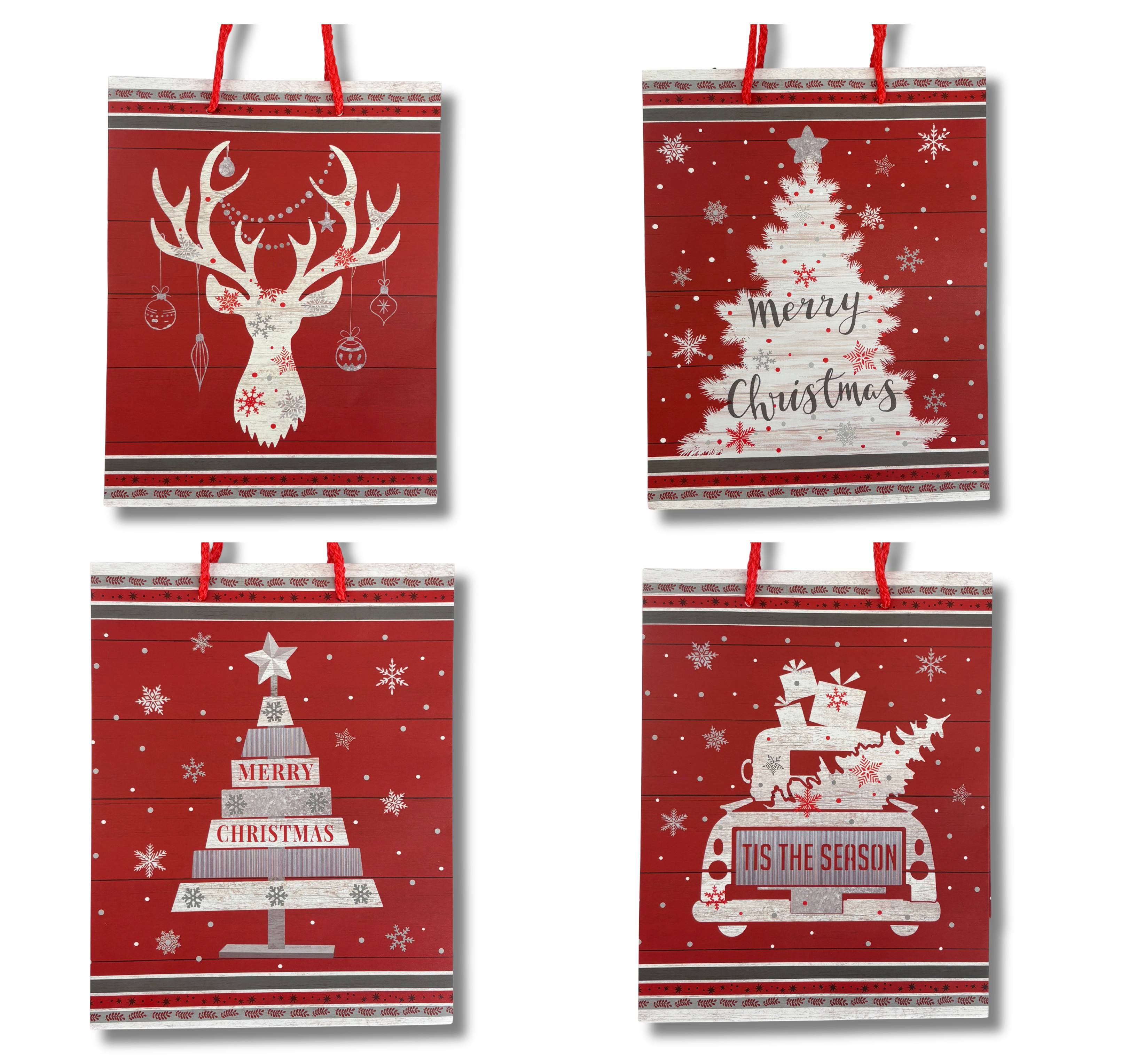 Набір новорічних пакетів 5 шт, 18×23×10 см