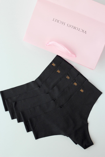 Набір трусиків 5-Pack No-Show Thong Panties Black