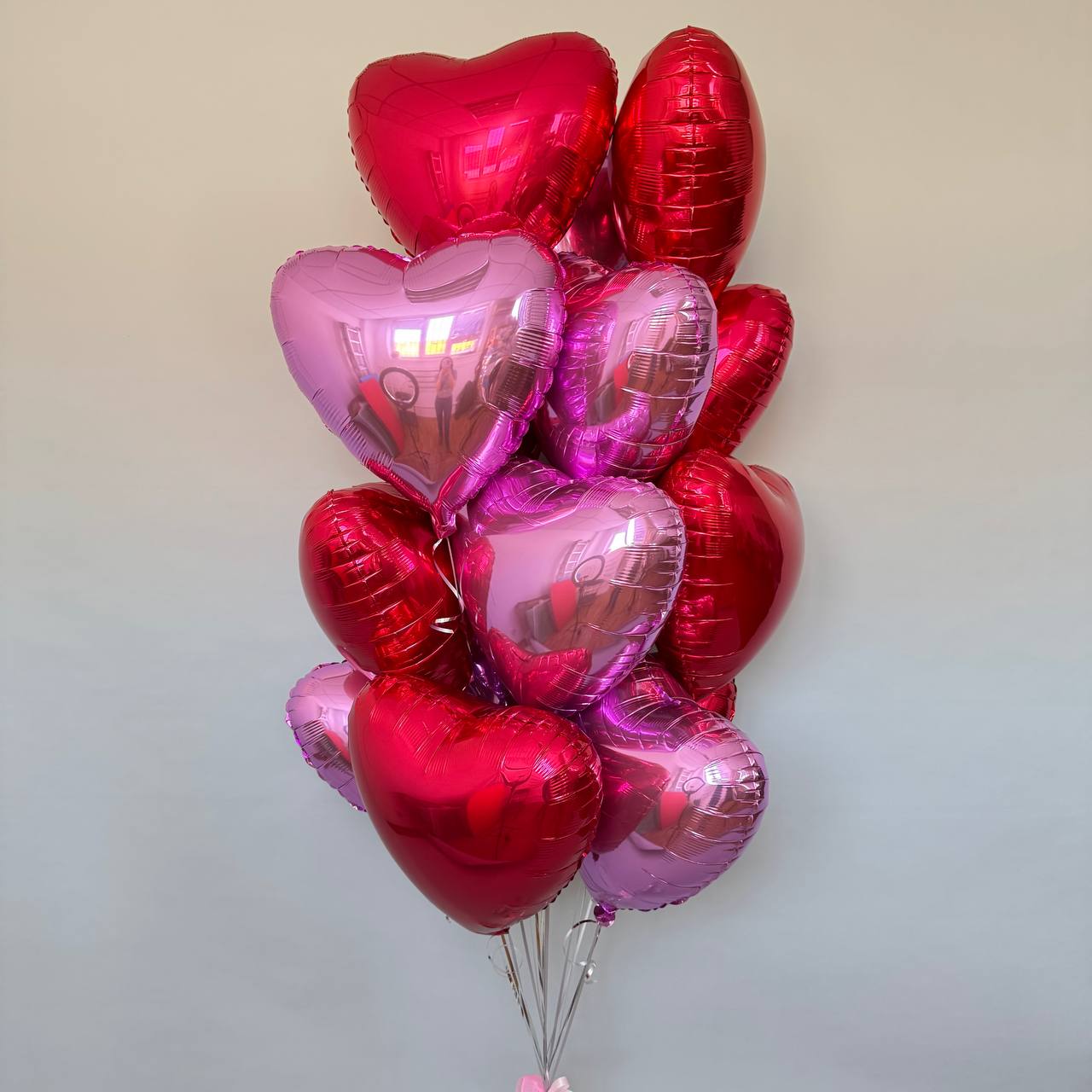 Набір: Мікс «Сердечне сяйво» з 15 фольгованих сердець