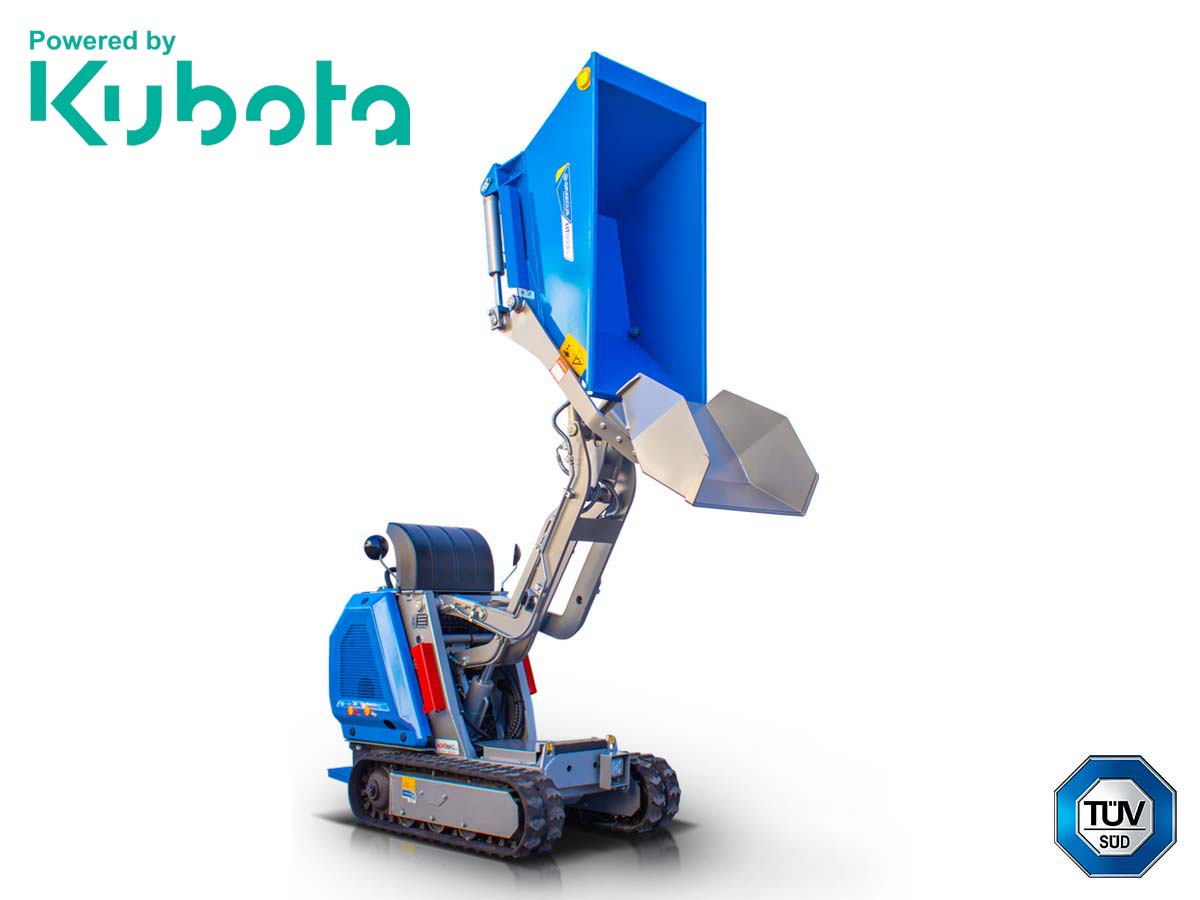 Дизель Kubota, гідростатичний з навантажувачем і високим перекиданням 800 кг HT800FL-PRO