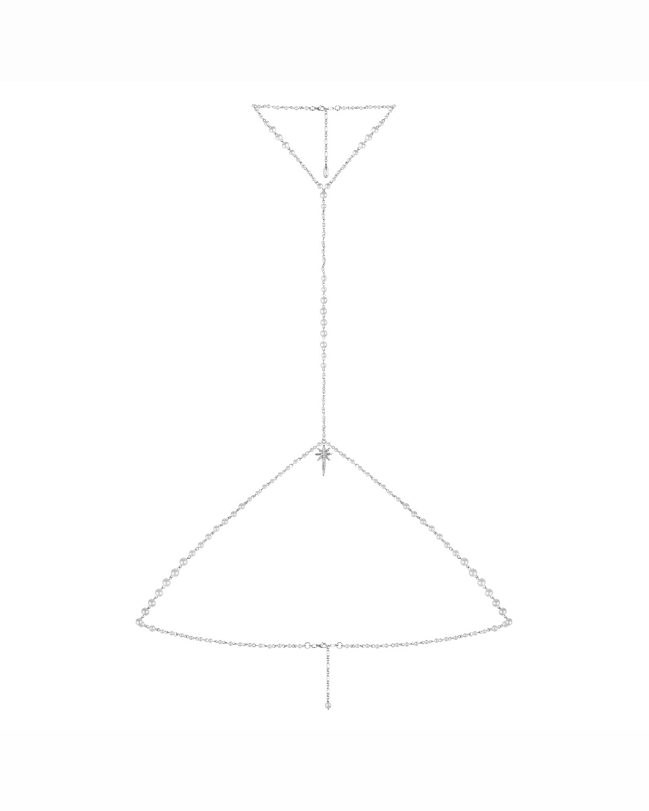 Body chain STAR silver