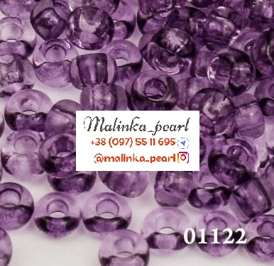 Бісер темно-фіолетовий, кристальний