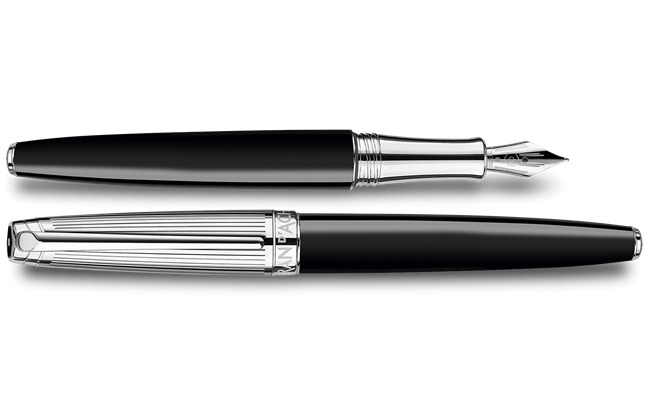 Пір'яна ручка LÉMAN™ BICOLOR Black Silver Rhodium