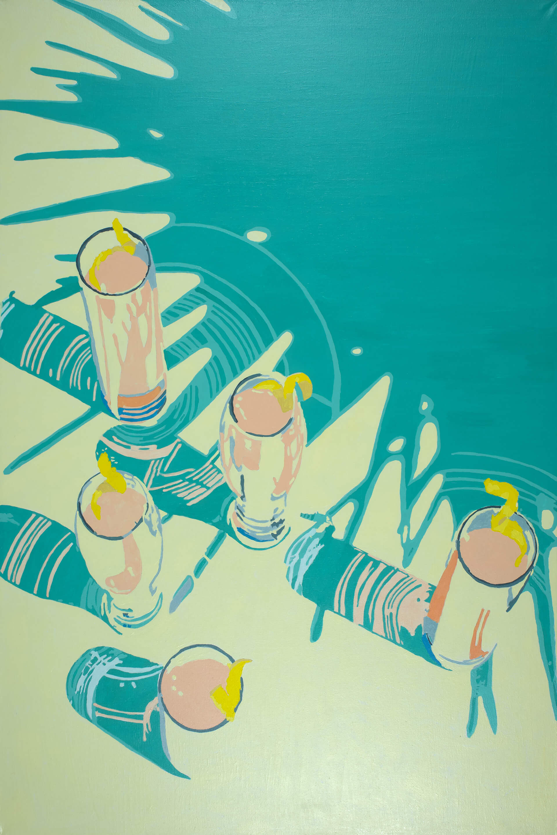 Cocktail, 80x120 cm, original acrylic painting on canvas