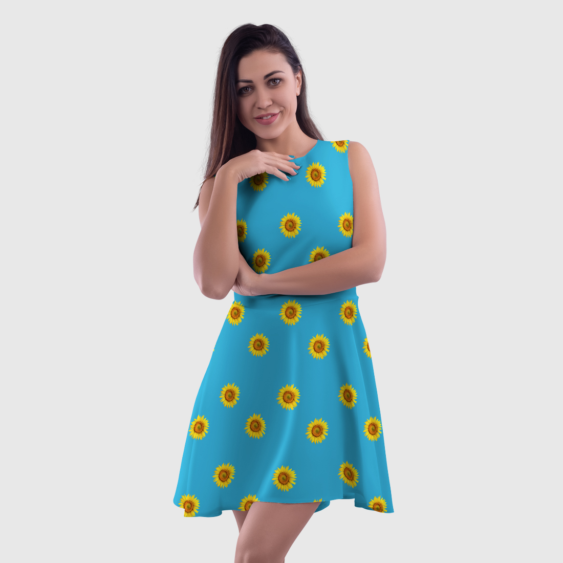 9 Women's Short Wave Dress Mockups