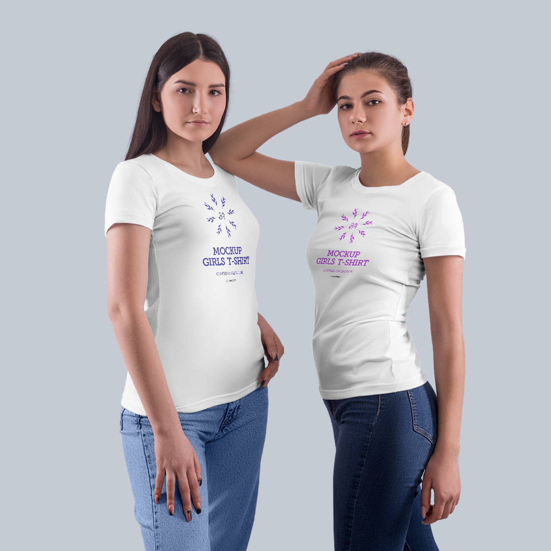 5 Mockups Girls T-Shirt