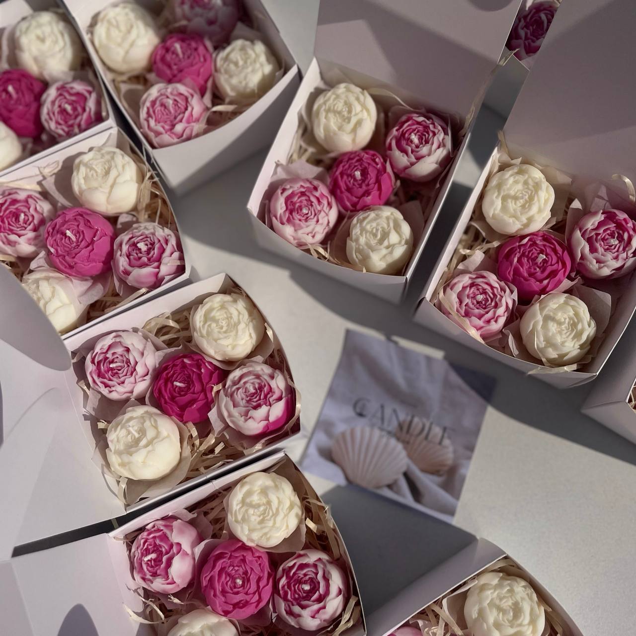 Набір 5 бутонів рожеві