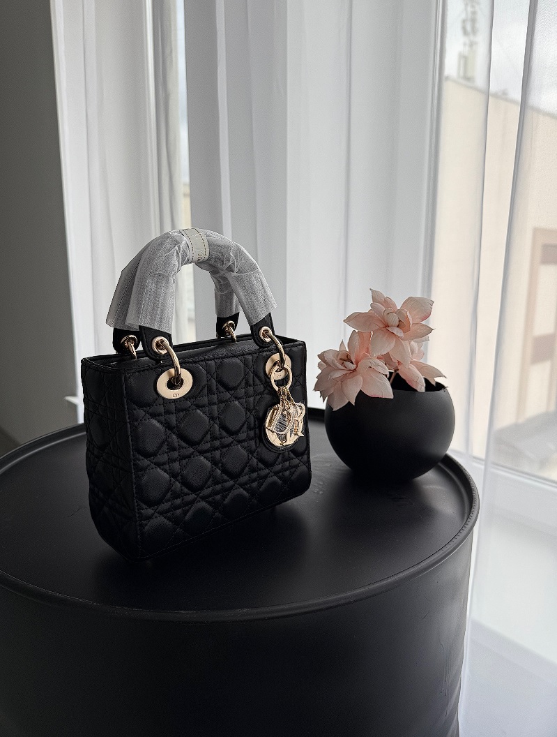 Christian Dior Small Lady Dior My ABCDIOR Bag Black