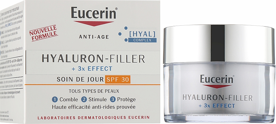 Денний крем для обличчя Eucerin Hyaluronic-Filler +3x effect