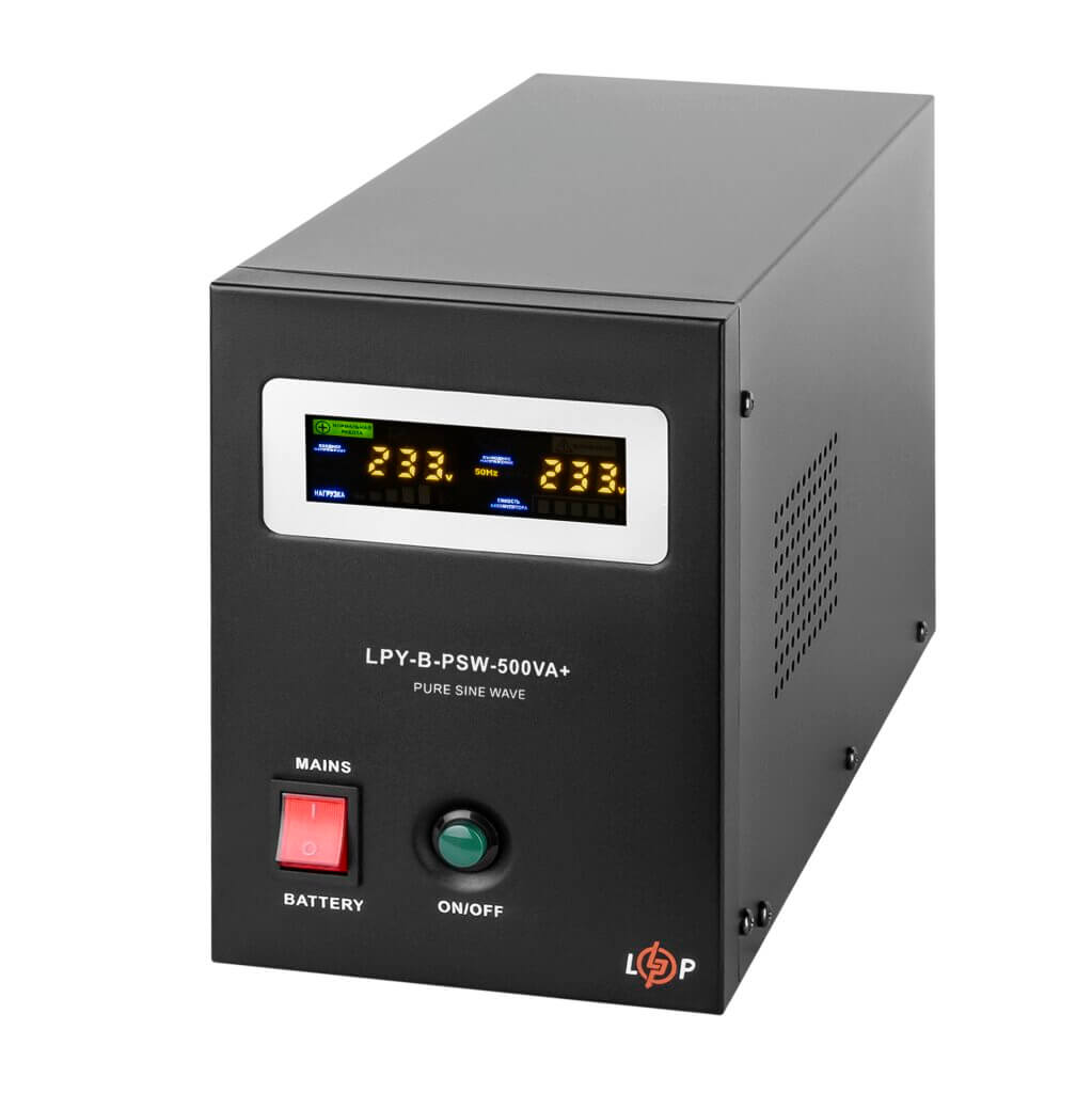 ДБЖ з правильною (чистою) синусоїдою 12V LPY-B-PSW-500VA (350Вт) 5A/10A