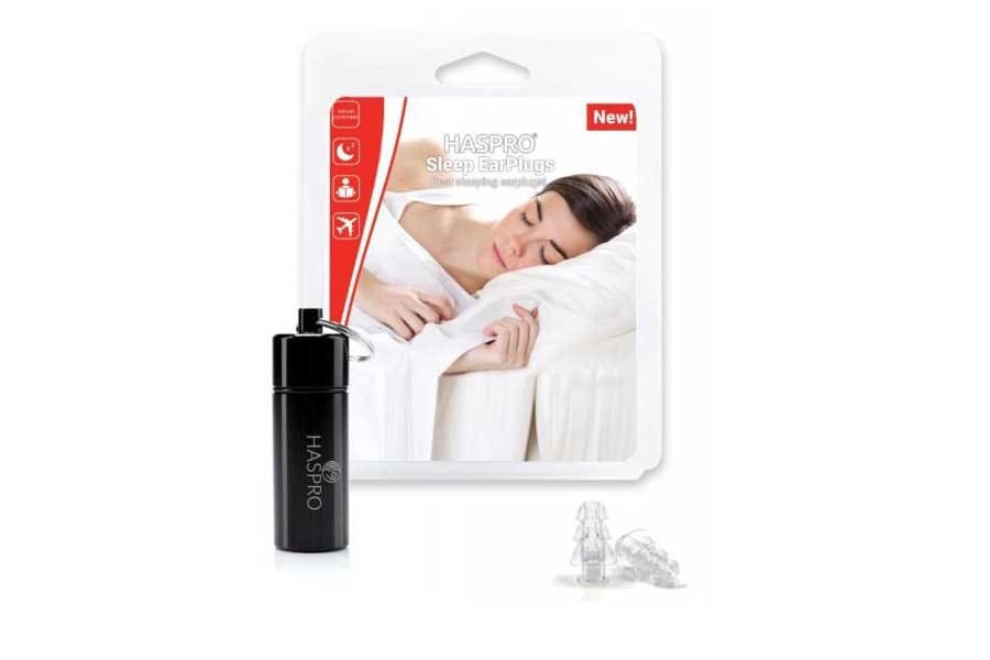 Беруші для сну універсальні Haspro Sleep прозорі з потрійним ковпачком