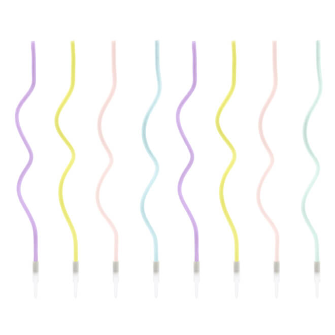 Свічки пастель спіральки 8шт