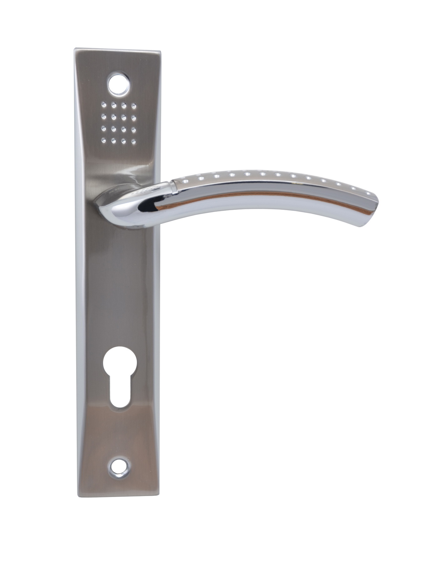 Дверна ручка під ключ (85мм) SIBA Bari, матовий нікель-хром