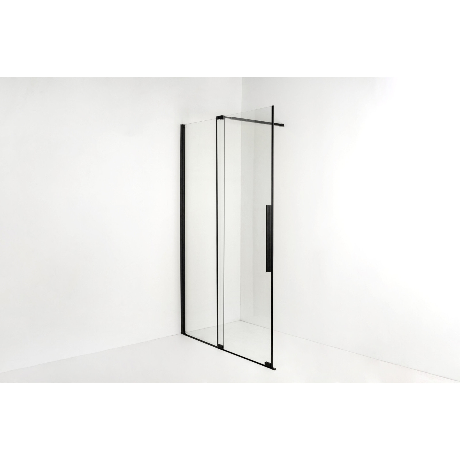Душова перегородка Santa Black 120×195 см, чорний профіль