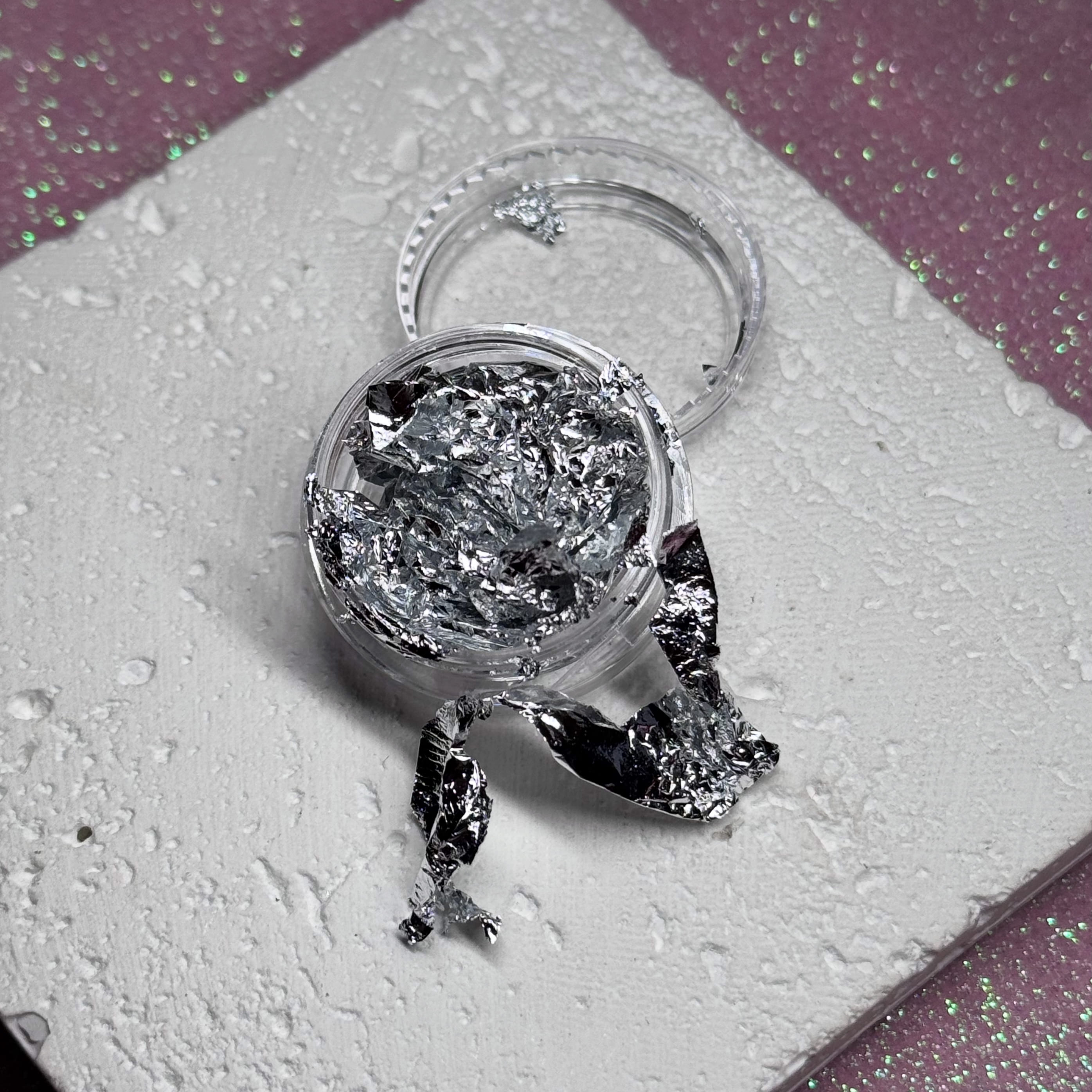 Декор для нігтів "Срібна поталь"