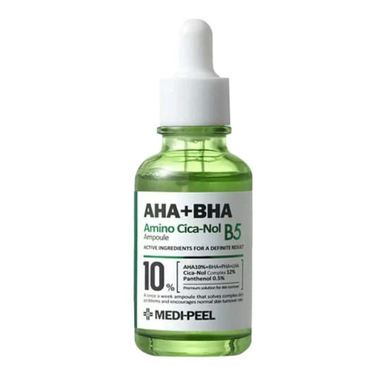 Сироватка відновлювальна з кислотами та центелою Medi-Peel AHA BHA Amino Cica-Nol B5 Ampoule 30 ml