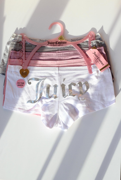 Комплект котонових трусиків Juicy couture 5 шт з лого