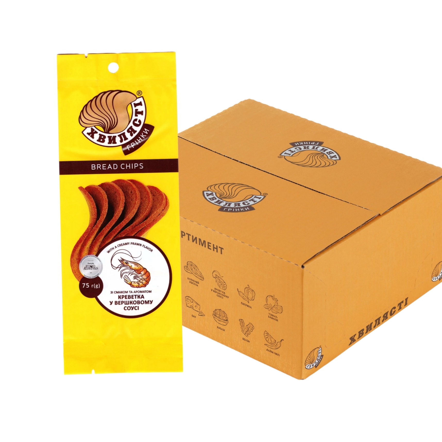 Грінки «Креветка-вершковий соус» Хвилясті