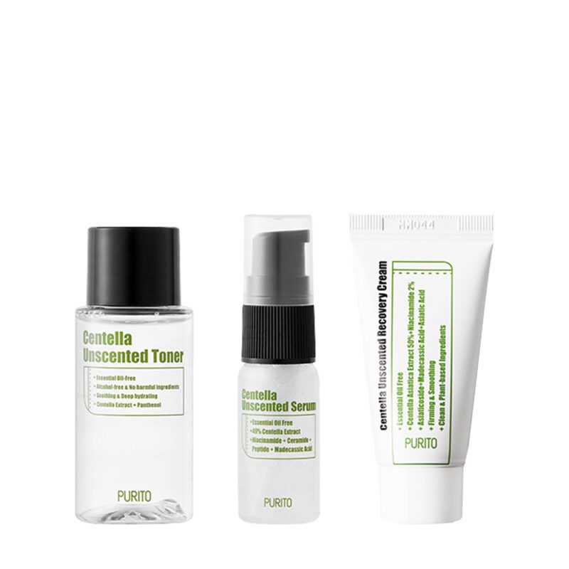 Набір мініатюр засобів з центеллою без олій Purito Centella Unscented Mini Kit