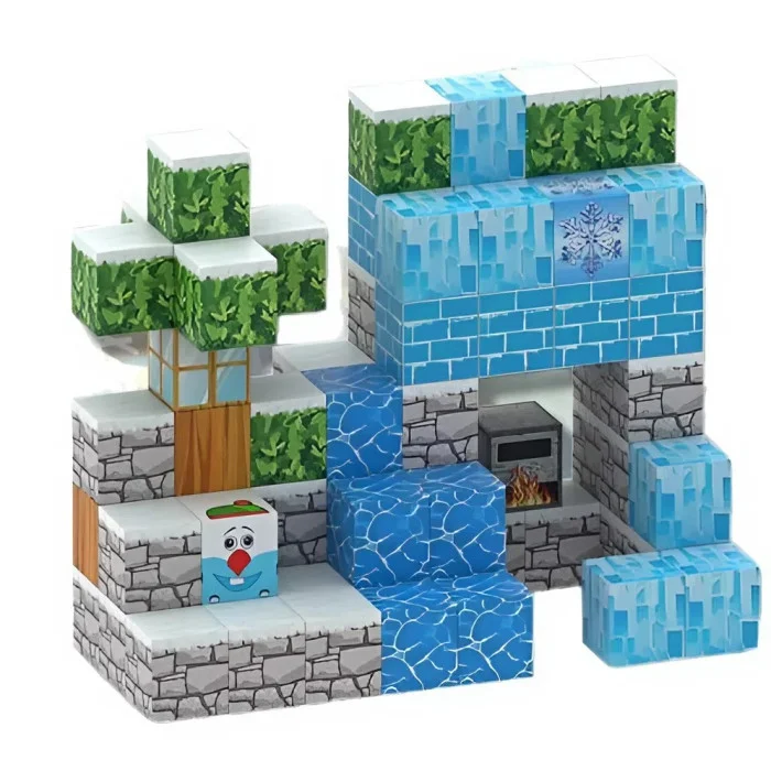 Крижана Застава 75 дет. | Дитячій магнітний конструктор в стилі Minecraft