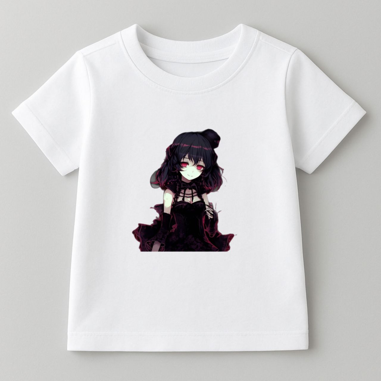 ДИТЯЧА ФУТБОЛКА КОТОН БІЛИЙ КОЛІР З ПРИНТОМ "АНІМЕ ДІВЧИНКА1"