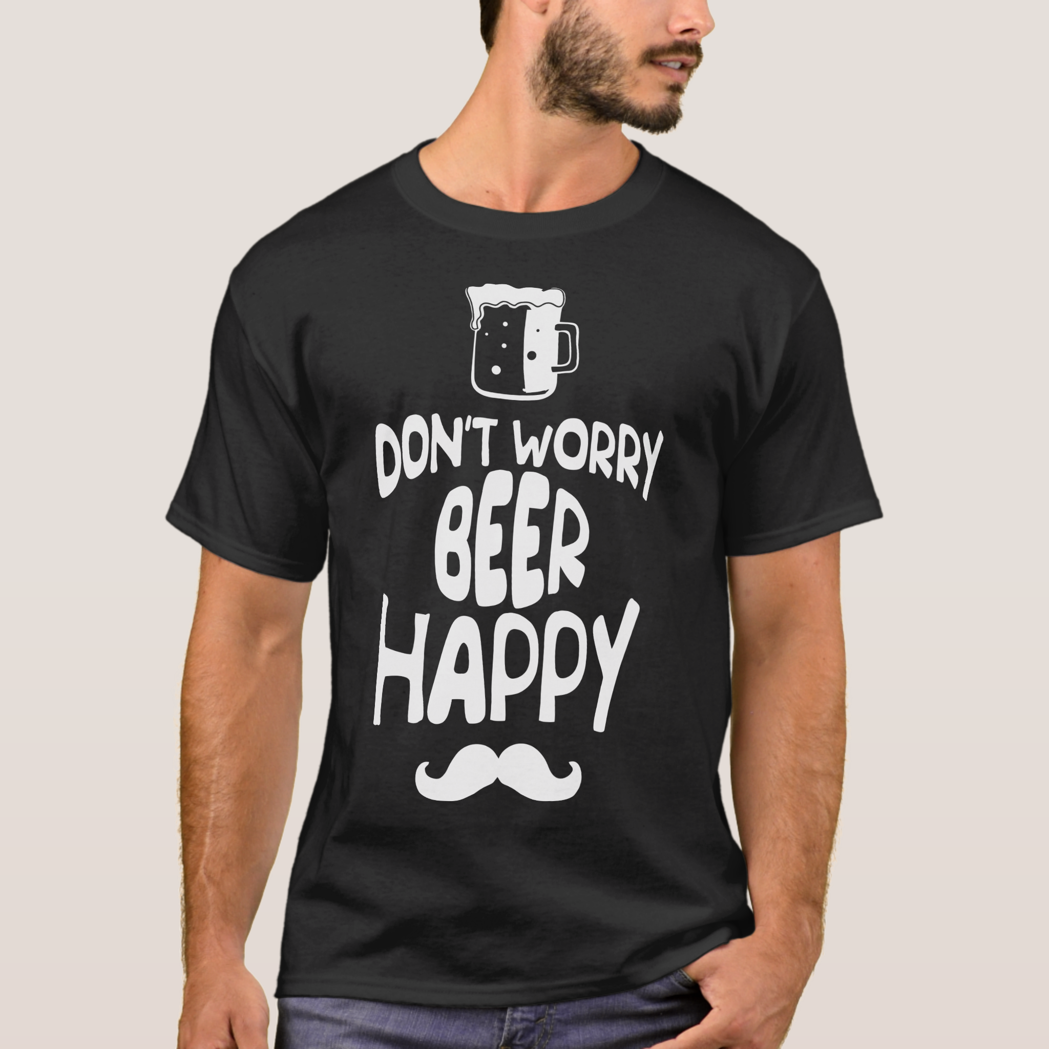 Футболка Don't worry beer happy"