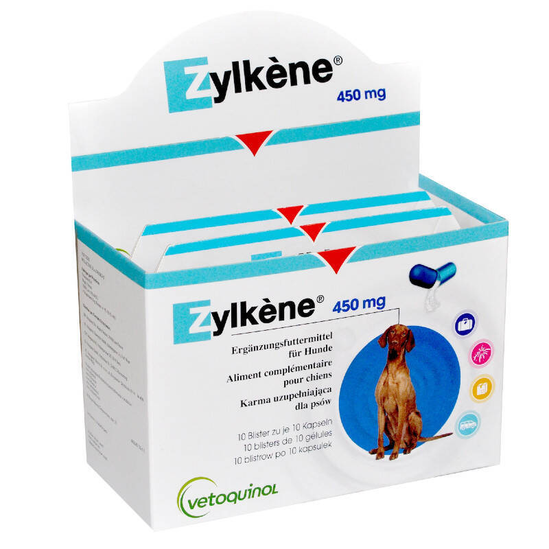 Zylkene 450мг (Зілкене) by Vetoquinol - Антистресовий препарат для собак та котів