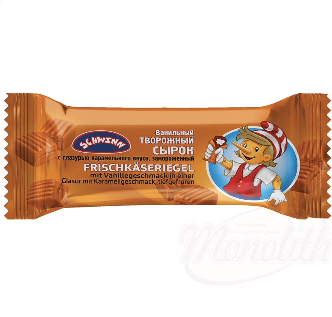 🇱🇹 "Schwinn" Творожный сырок ванильный с глазурью карамельного вкуса, 45 гр.