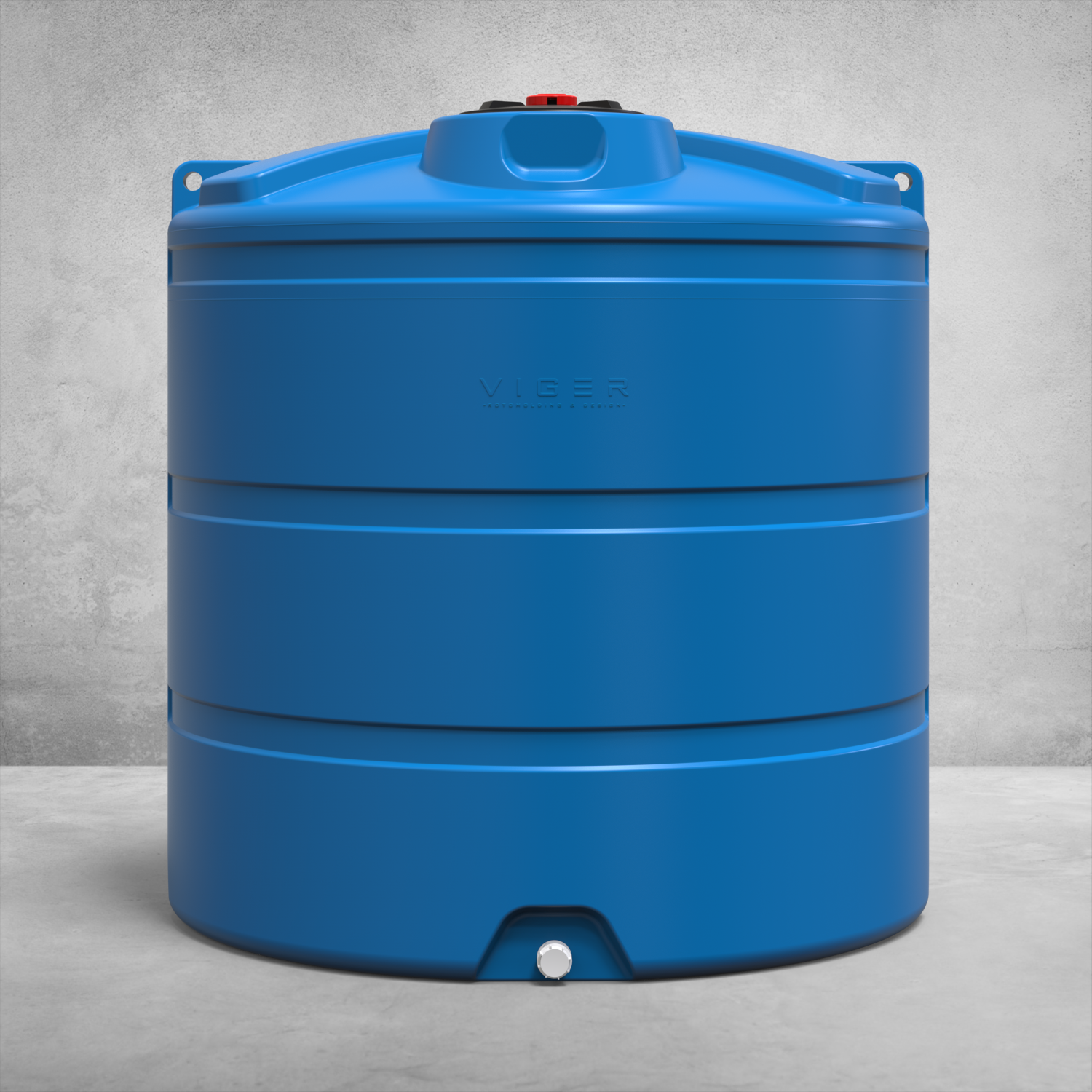 Пластикова ємність 5000 літрів, блакитна