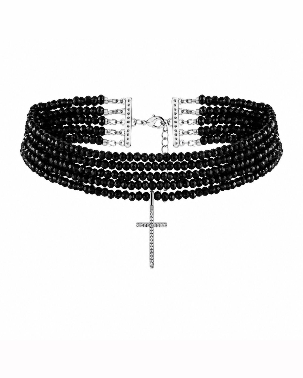 DISCO CROSS dark necklace