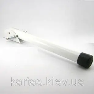 Ніжка відкидна для упору дверей Ø26 мм. L-290 мм біла