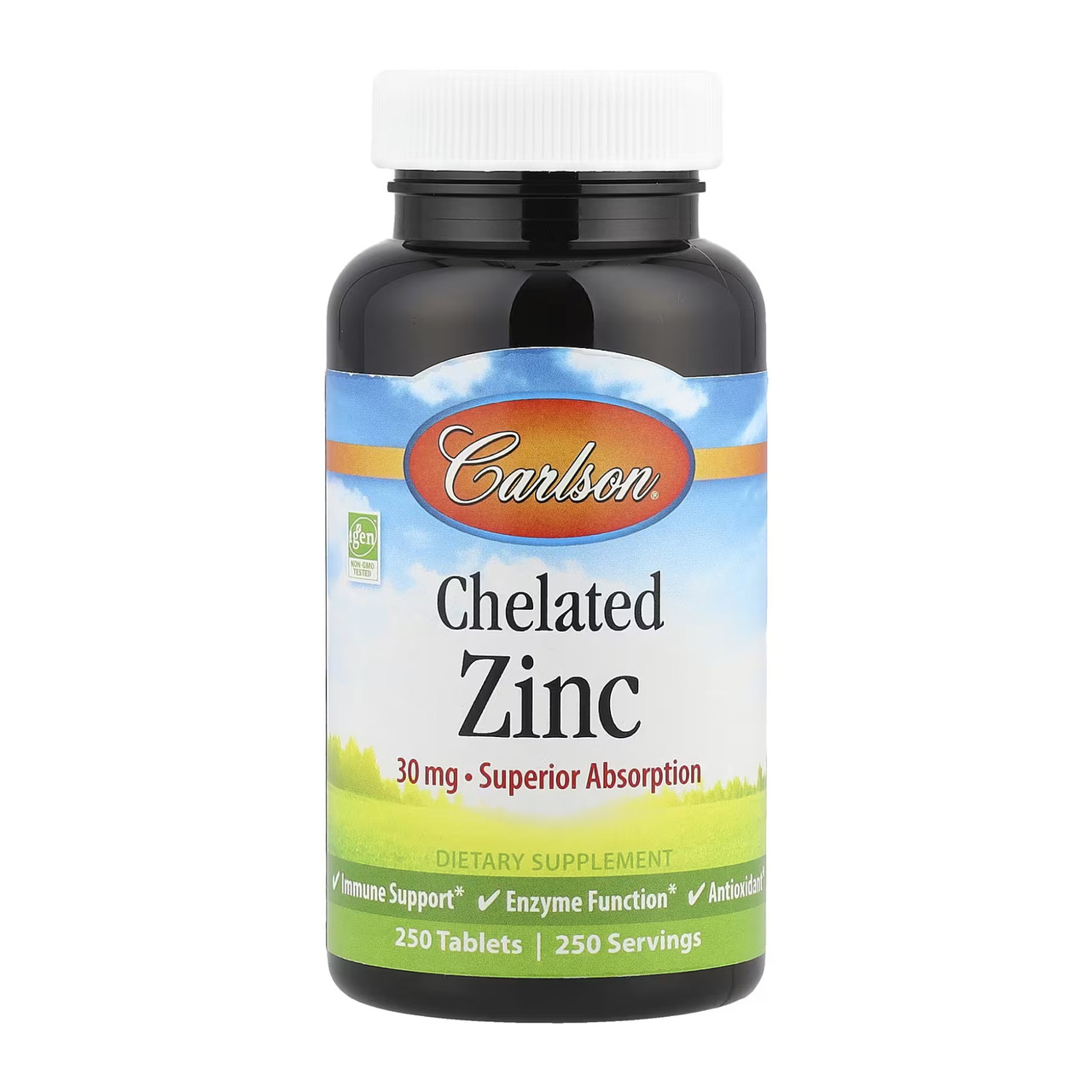Хелатний цинк, Chelated Zinc - 250 tabs