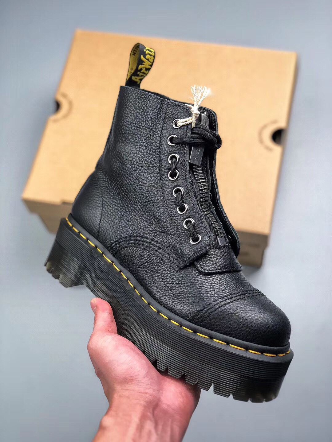 Dr.Martens Sinclair Milled Nappa Leather Platform Boots