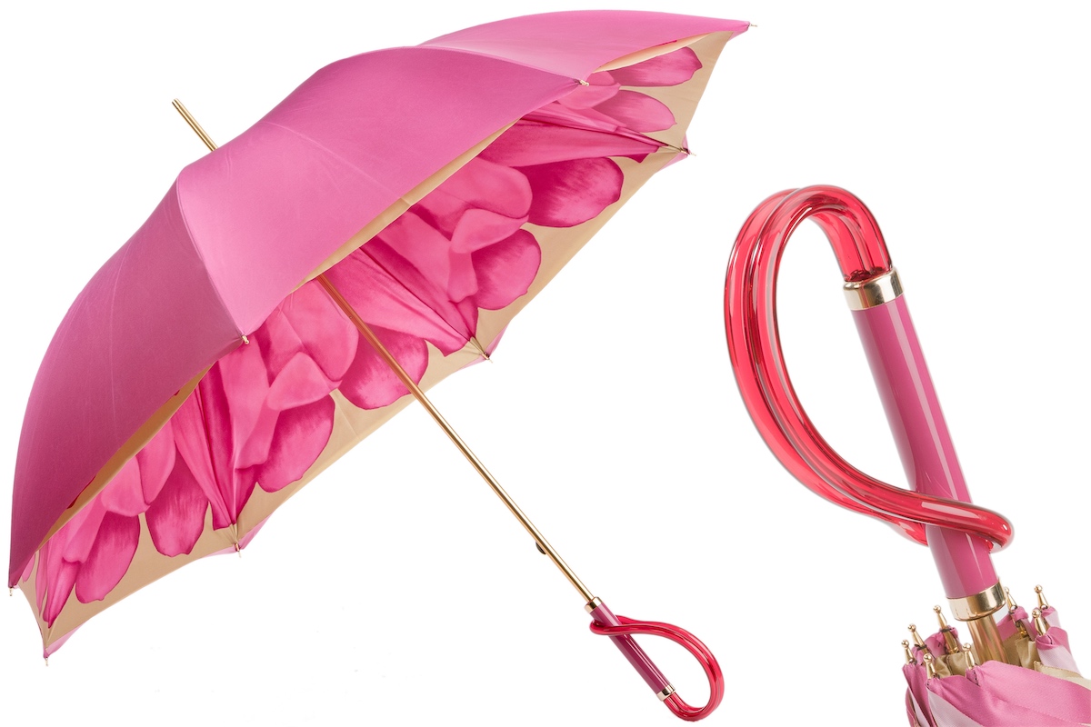 Парасолька Pasotti «Fuchsia Petals» — італійська ручна робота, подвійна тканина