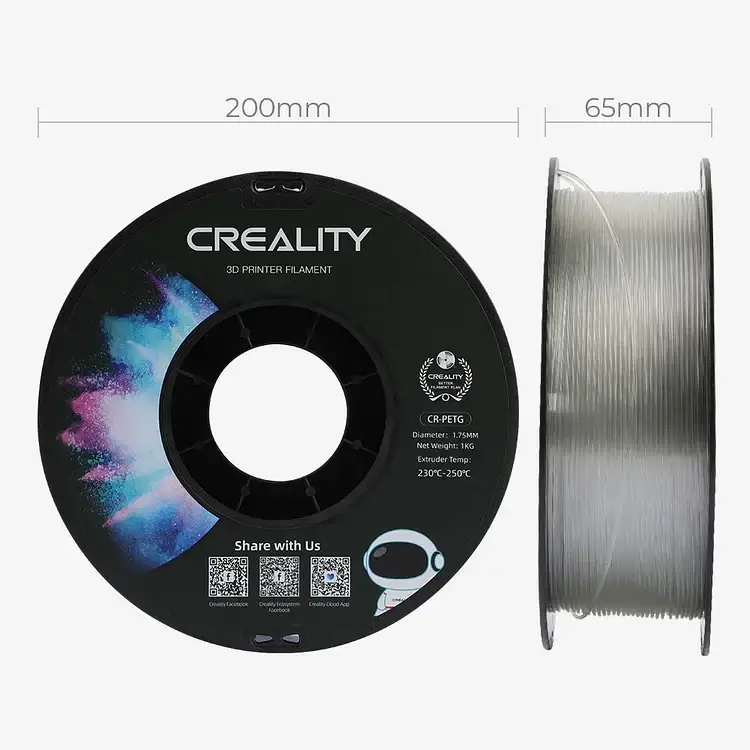 Creality PETG filament (пластик) для 3D принтера CREALITY 1кг, 1.75мм, сірий