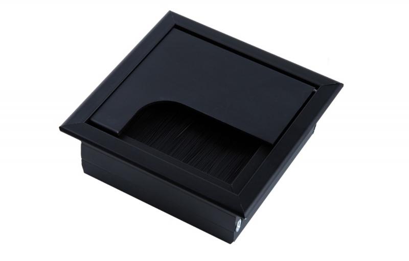 Заглушка для дротів з щіткою, заглушка для кабелю 80/80 мм. біла чорна