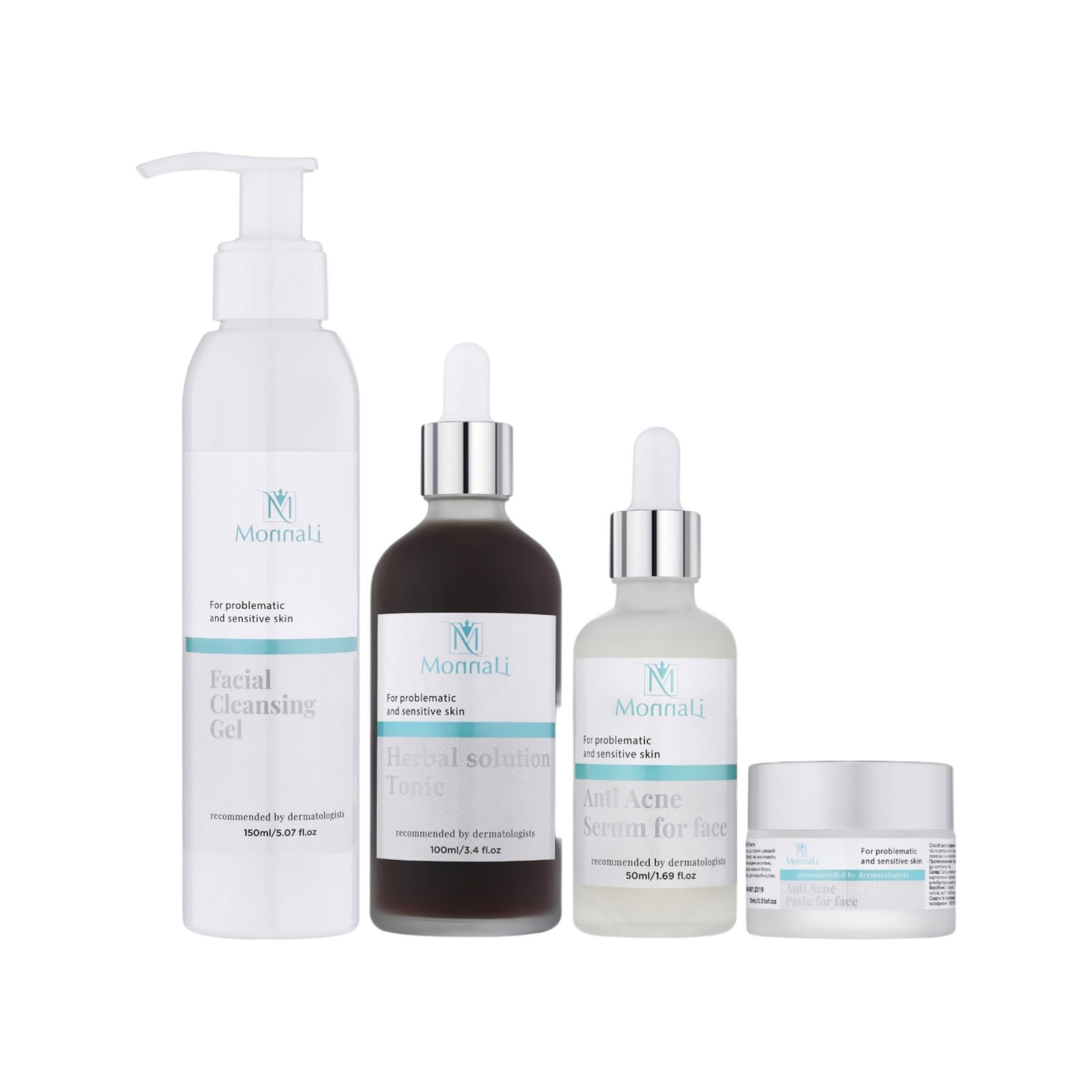 A SET OF PRODUCTS FOR CLEANSING THE SKIN FROM BREAKOUTS (WITHOUT FOUNDATION)