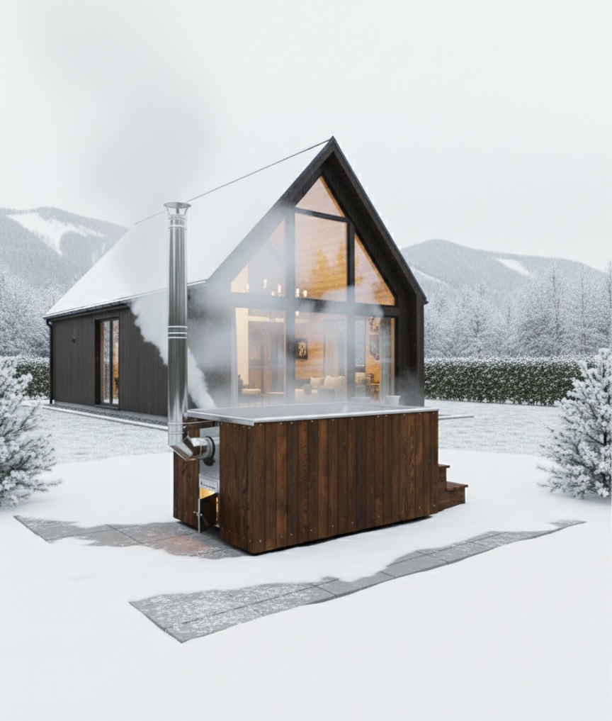 Купіль (чан) Steel Spa 120×200 см з інтегрованою піччю