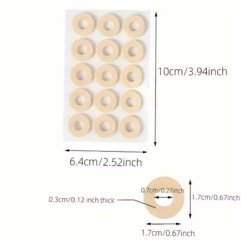 Самоклеючі захисні подушечки від мозолів та пухирів круглі 15шт.