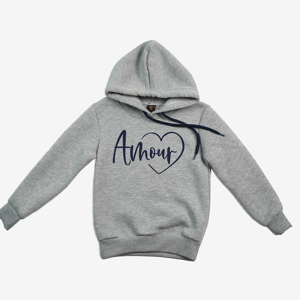 Худі на флісі, сіре 104,110,116