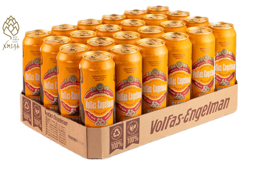 Пиво Volfas Engelman BLOND 5%, 0,568 ж/б (24 шт/уп)