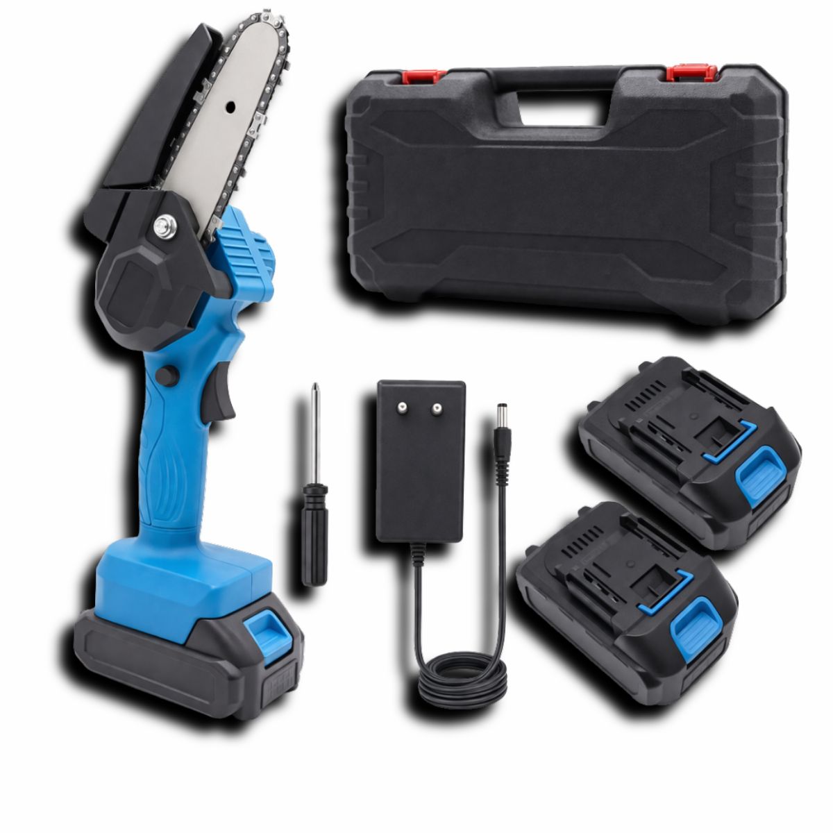 Акумуляторна ланцюгова міні-пила 4 дюйми 24V (550 Вт) — Електропила для саду.