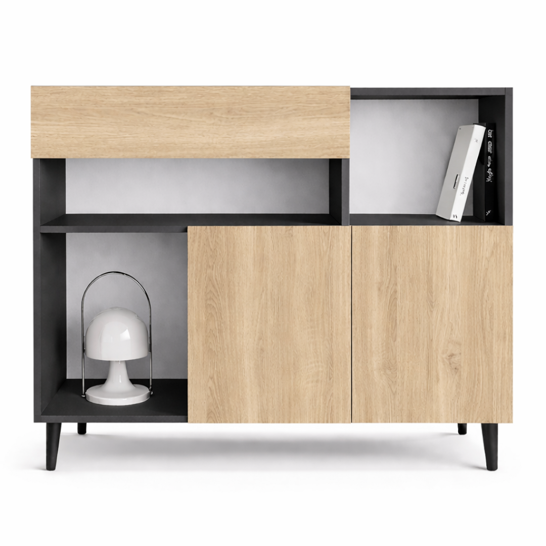 Комод з шухлядою та двома секціями з дверцятами