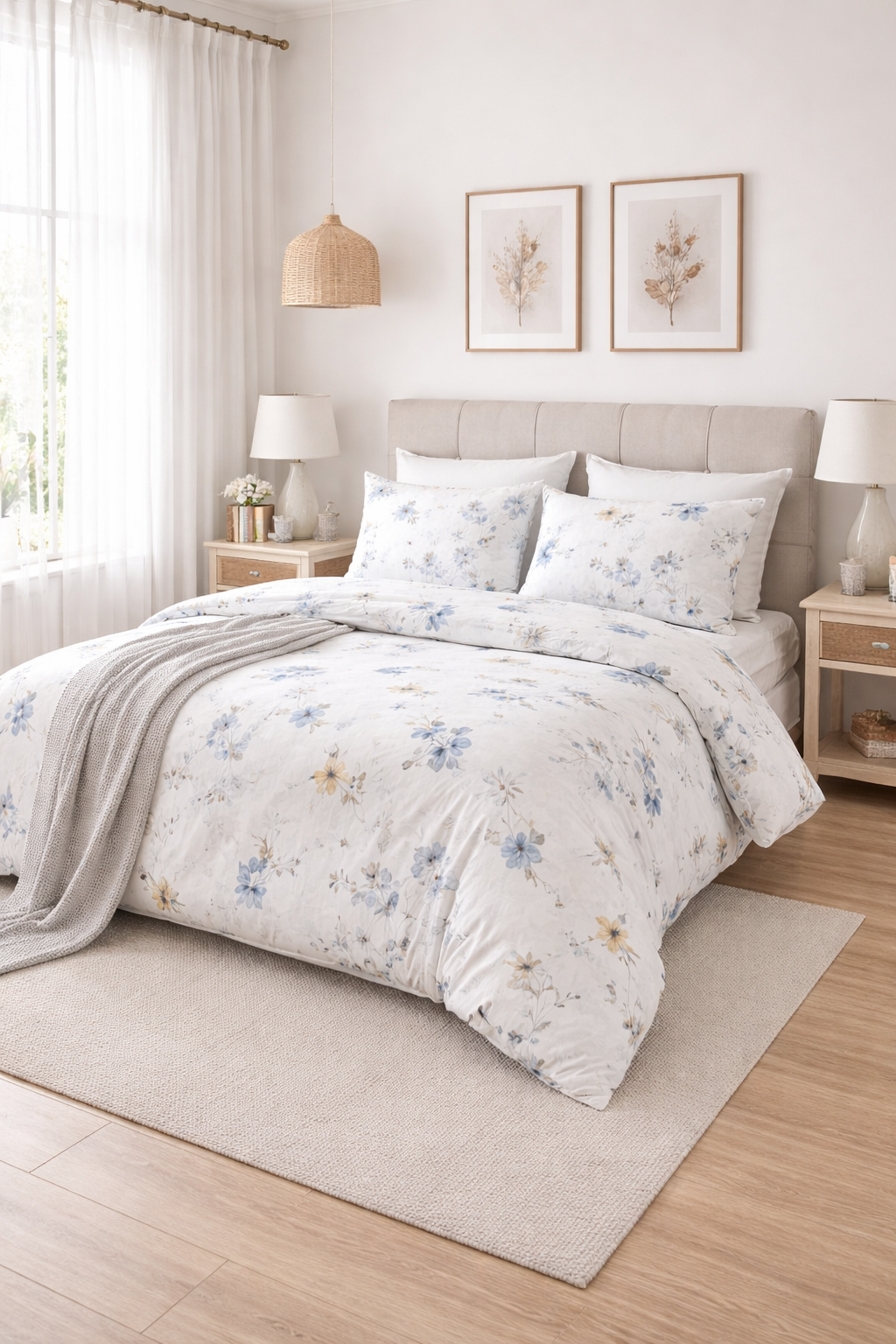 Постільна білизна  від виробника ранфрс  "Жовті та блакитні квіти"