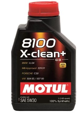 Моторна олива 5W30 Motul 8100 X-clean+, 1л.