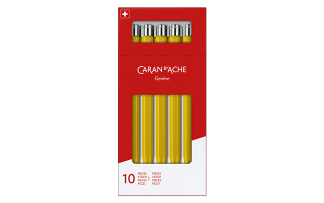 Упаковка з 10 жовтих кулькових ручок 849™ COLORMAT-X