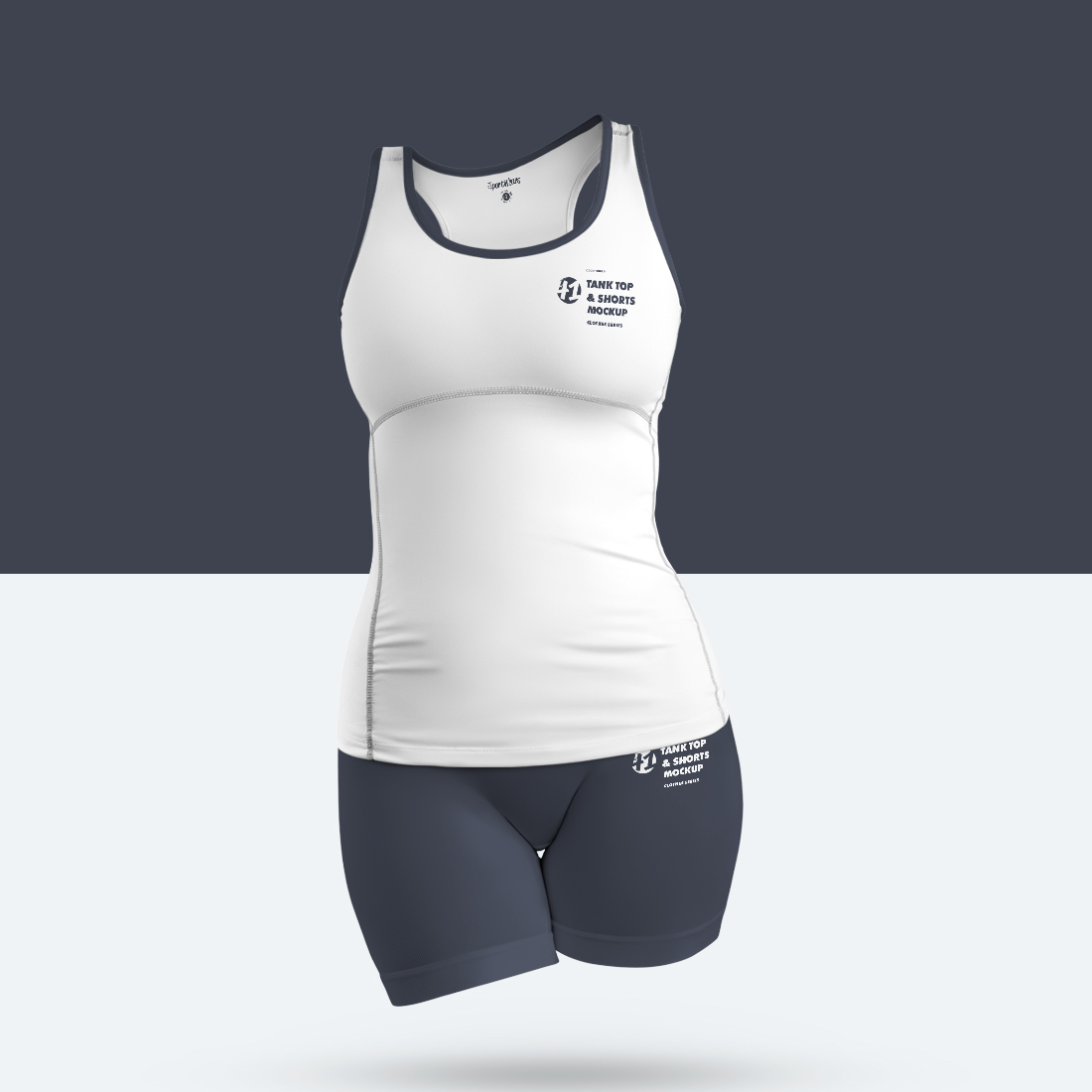 5 Mockups Tank Top and Shorts