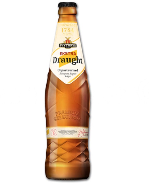 🇱🇹 "SVYTURYS" Пиво EXTRA DRAUGHT SIN PASTEURIZAR, 0.5 л.